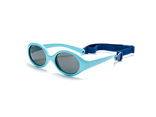 Kiddus Polarisiert Sonnenbrille für Jungen und Mädchen. Ab 0 Monaten. UV400 Sonnenfilter. Flexiblel, Sicher und Schlagfest. Pastell Blau von Kiddus