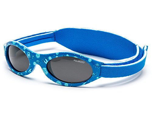 Kiddus Polarisierte Babysonnenbrille für Neugeborene Jungen Mädchen. Von 0 Monaten bis 2 Jahren. 100% Schutz UV400 Sonnenfilter. Silikon-Nasensteg. Verstellbares weiches Band. BPA-Frei. PREMIUM von Kiddus