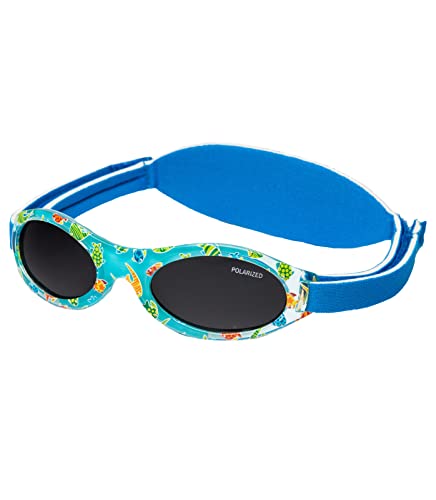 Kiddus Polarisierte Babysonnenbrille für Neugeborene Jungen Mädchen. Von 0 Monaten bis 2 Jahren. 100% Schutz UV400 Sonnenfilter. Silikon-Nasensteg. Verstellbares weiches Band. BPA-Frei. PREMIUM von Kiddus