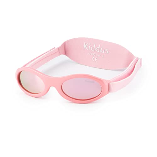 Kiddus Polarisierte Babysonnenbrille für Neugeborene Jungen Mädchen. Von 0 Monaten bis 2 Jahren. 100% Schutz UV400 Sonnenfilter. Silikon-Nasensteg. Verstellbares weiches Band. BPA-Frei. PREMIUM von Kiddus