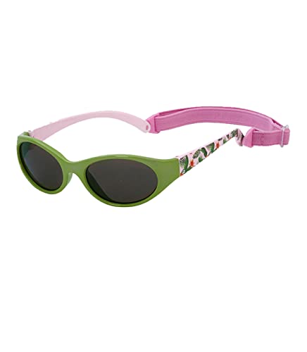 Kiddus Sonnenbrille für Kinder Mädchen Jungen. Alter ab 2 Jahren. UV400 Sonnenfilter. CAT 3. Aus Gummi. BPA-Frei. Verstellbares und abnehmbares Band von Kiddus