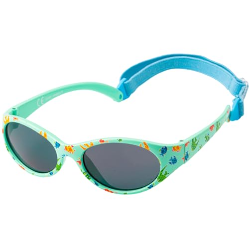 Kiddus Sonnenbrille für Kinder, Kleinkind Mädchen und Jungen, Alter von 2 bis 4 Jahren, UV400 Sonnenfilter CAT3, aus Gummi, BPA-frei, verstellbares und abnehmbares Band von Kiddus
