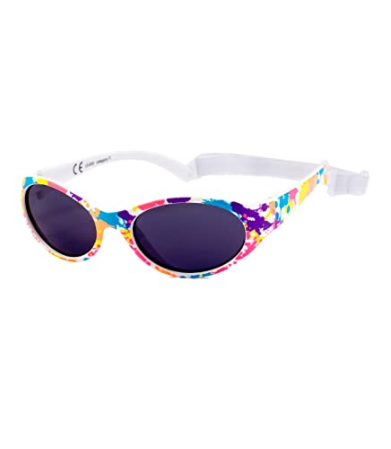 Kiddus Sonnenbrille für Kinder Mädchen Jungen. Alter ab 2 Jahren. UV400 Sonnenfilter. CAT 3. Aus Gummi. BPA-Frei. Verstellbares und abnehmbares Band von Kiddus