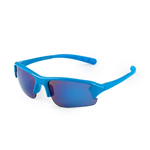 Kiddus Sports Sonnenbrille für Mädchen, Jungen, Kinder. Ab 12 Jahren. UV400 100% iger Schutz gegen ultraviolette Strahlen. Farbige verspiegelte Linsen von Kiddus