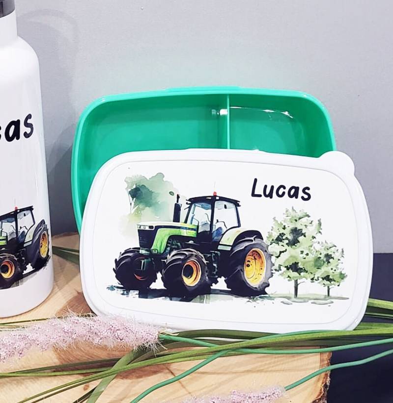 Personalisierte Brotdose Traktor Mit Wunschnamen - Geschenk Zur Einschulung Kindergarten Geburtstag Personalisierte Brotdose Traktor Mit Wunschnamen - Geschenk Zur Einschulung Kindergarten Geburtstag von KiddydooDE