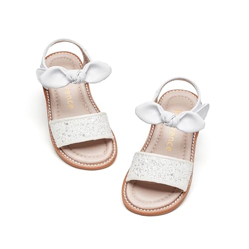 Kiderence Kleinkind Mädchen Sandalen Kleine Mädchen Kinder Sommerschuhe Kleinkind Weiß Sandalen Größe 28 von Kiderence