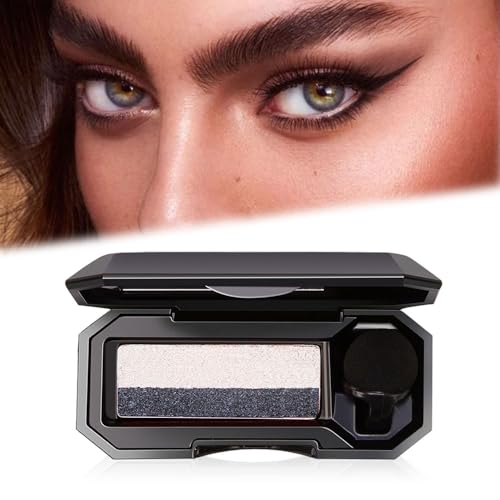 Perfekter zweifarbiger Lidschatten, Zweifarbiger Make-up Lidschatten Wasserdicht Langlebiger Lidschatten, Make-up Lidschatten Glitzer Double Layer Farbige Abstufung Lazy Eyeshadow Stamp (B) von Kidmis