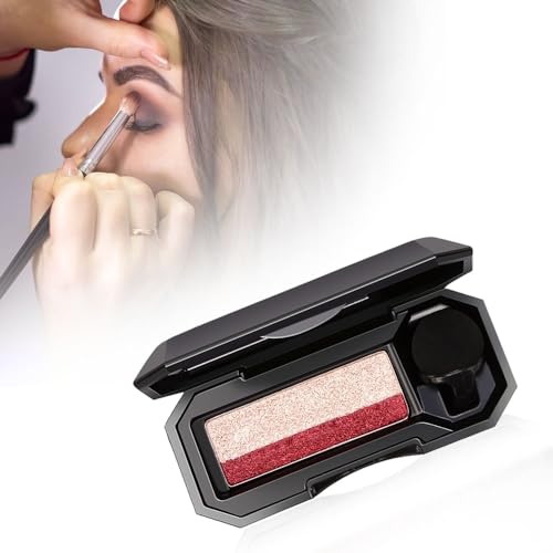 Perfekter zweifarbiger Lidschatten, Zweifarbiger Make-up Lidschatten Wasserdicht Langlebiger Lidschatten, Make-up Lidschatten Glitzer Double Layer Farbige Abstufung Lazy Eyeshadow Stamp (E) von Kidmis