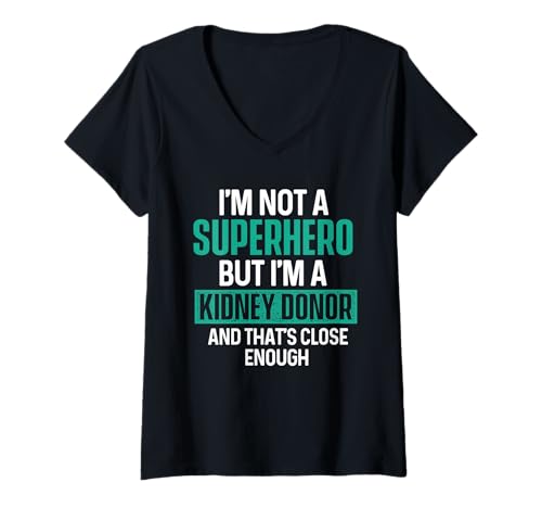 Damen Nierentransplantation Spender Held Chirurgie Genesung Geschenke T-Shirt mit V-Ausschnitt Damen Nierentransplantation Spender Held Chirurgie Genesung Geschenke T-Shirt mit V-Ausschnitt von Kidney Organ Donor Get Well Soon Gifts