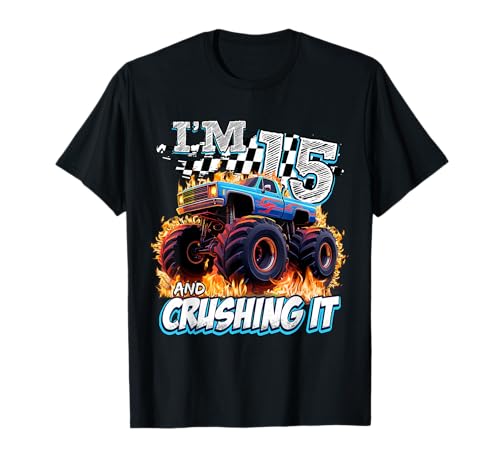 15 Year Old Boys Monster Truck It's My 15th Birthday Party T-Shirt 15 Year Old Boys Monster Truck It's My 15th Birthday Party T-Shirt von Kids 15th Birthday Monster Truck Outfit
