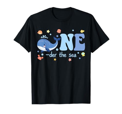 One-der The Sea Ocean Animals Geburtstag Mädchen Junge Kind Kleinkind T-Shirt One-der The Sea Ocean Animals Geburtstag Mädchen Junge Kind Kleinkind T-Shirt von Kids 1st Birthday Sea Ocean Theme Family Outfits