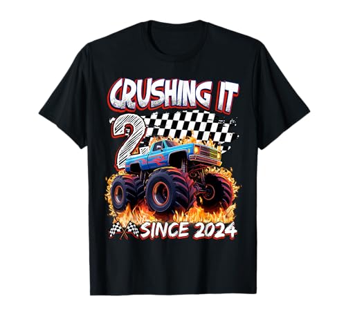 Birthday Monster Truck 2 Year Old Boys 2nd Party Since 2024 T-Shirt Birthday Monster Truck 2 Year Old Boys 2nd Party Since 2024 T-Shirt von Kids 2nd Birthday Monster Truck Outfit