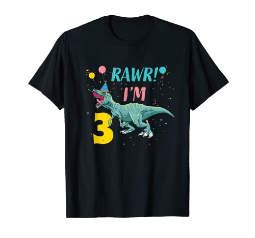 Kinder 3 Jahre alt Rawr I'm 3 3rd T Rex Dinosaurier Jungen T-Shirt Kinder 3 Jahre alt Rawr I'm 3 3rd T Rex Dinosaurier Jungen T-Shirt von Kids 3 Year Old Rawr I'm 3 3rd T Rex Dinosaur Boys