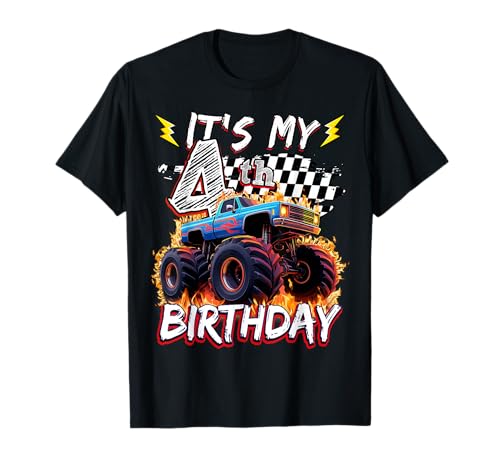 4 Year Old Boys Monster Truck It's My 4th Birthday Party T-Shirt 4 Year Old Boys Monster Truck It's My 4th Birthday Party T-Shirt von Kids 4th Birthday Monster Truck Outfit