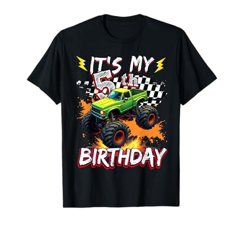 5 Year Old Boys Monster Truck It's My 5th Birthday Party T-Shirt 5 Year Old Boys Monster Truck It's My 5th Birthday Party T-Shirt von Kids 5th Birthday Monster Truck Outfit