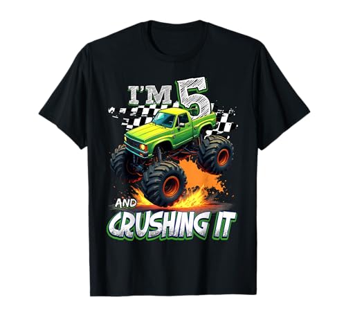 5 Year Old Boys Monster Truck It's My 5th Birthday Party T-Shirt 5 Year Old Boys Monster Truck It's My 5th Birthday Party T-Shirt von Kids 5th Birthday Monster Truck Outfit