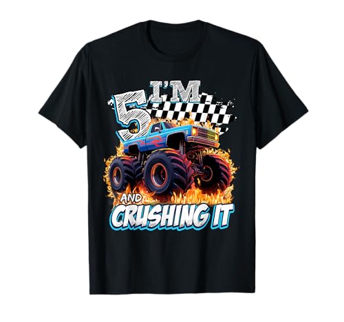 5 Year Old Boys Monster Truck It's My 5th Birthday Party T-Shirt 5 Year Old Boys Monster Truck It's My 5th Birthday Party T-Shirt von Kids 5th Birthday Monster Truck Outfit