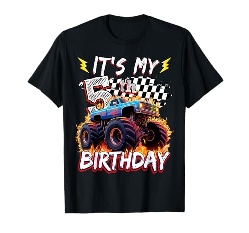 5 Year Old Boys Monster Truck It's My 5th Birthday Party T-Shirt 5 Year Old Boys Monster Truck It's My 5th Birthday Party T-Shirt von Kids 5th Birthday Monster Truck Outfit