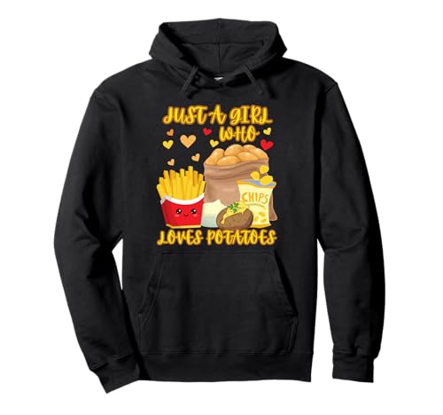 Just A Girl Who Loves Potatoes Damen Süßer Kartoffelliebhaber Pullover Hoodie Just A Girl Who Loves Potatoes Damen Süßer Kartoffelliebhaber Pullover Hoodie von Kids Aesthetic French Fry Funny Positive Spud Love