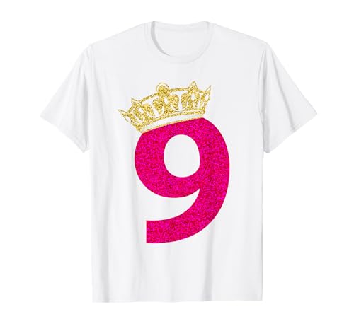 9. Geburtstag Krone für Mädchen | Prinzessin 9 Jahre altes Hemd T-Shirt 9. Geburtstag Krone für Mädchen | Prinzessin 9 Jahre altes Hemd T-Shirt von Kids B-day Crown Girls Tiara Gifts T-Shirts