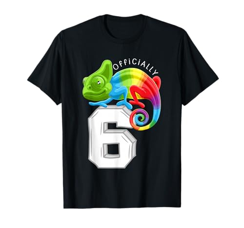 Kinder Chamäleon Grafik 6. Geburtstag Party Kleidung Reptil T-Shirt Kinder Chamäleon Grafik 6. Geburtstag Party Kleidung Reptil T-Shirt von Kids Birthday Clothing