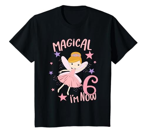 Kinder Süßes Feen-Outfit zum 6. Geburtstag, 6. Geburtstag T-Shirt Kinder Süßes Feen-Outfit zum 6. Geburtstag, 6. Geburtstag T-Shirt von Kids Birthday Fashion Fairy Shirts For Girls