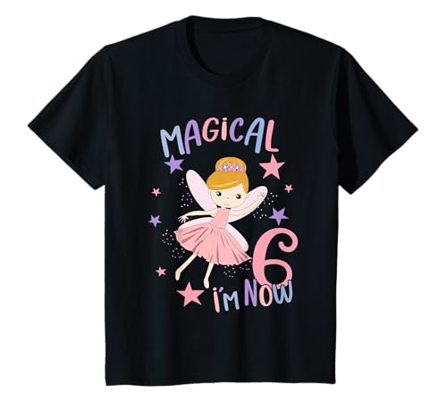Kinder Süßes Feen-Outfit zum 6. Geburtstag, 6. Geburtstag T-Shirt Kinder Süßes Feen-Outfit zum 6. Geburtstag, 6. Geburtstag T-Shirt von Kids Birthday Fashion Fairy Shirts For Girls
