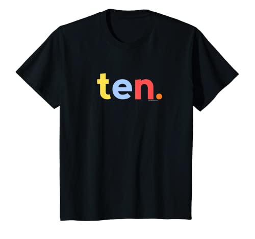Kinder 10th Birthday Shirt Boy 10 Year Old Ten | Age 10 Party Ideas T-Shirt von Kids Birthday Shirts by alphabet lab