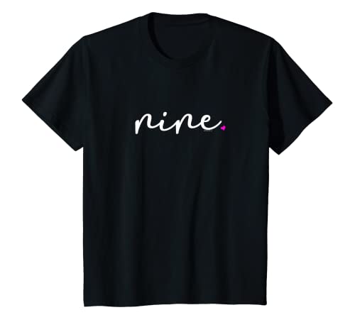 Kinder 9th Birthday Shirt Girl 9 Year | Party Ideas Age 9 Nine Pink T-Shirt von Kids Birthday Shirts by alphabet lab