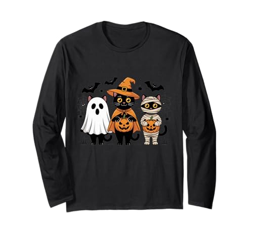 Lustige Schwarze Katzen Geist Mama Halloween Kostüm Jungen Mädchen Langarmshirt Lustige Schwarze Katzen Geist Mama Halloween Kostüm Jungen Mädchen Langarmshirt von Kids Black Cats Halloween Toddler Tee