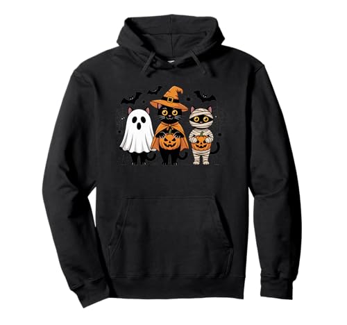 Lustige Schwarze Katzen Geist Mama Halloween Kostüm Jungen Mädchen Pullover Hoodie von Kids Black Cats Halloween Toddler Tee