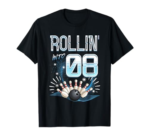 Rollin' Into 8 Bowling Geburtstag 8. Bowler Geburtstagsparty Kinder T-Shirt Rollin' Into 8 Bowling Geburtstag 8. Bowler Geburtstagsparty Kinder T-Shirt von Kids Bowling Birthday Party Apparel Gifts Shop