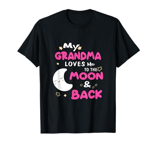 My Grandma Loves Me To The Moon And Back Kinder Jungen Mädchen T-Shirt My Grandma Loves Me To The Moon And Back Kinder Jungen Mädchen T-Shirt von Kids Boys Girls Cute Apparel
