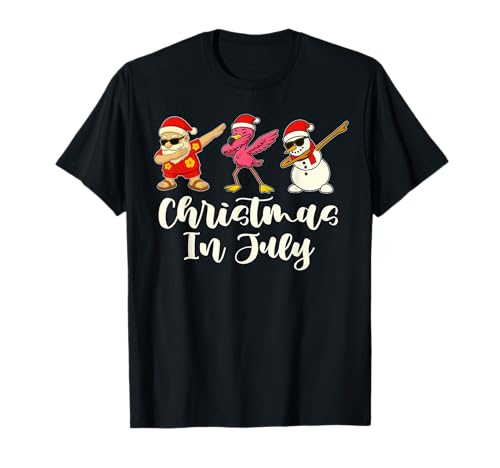 Weihnachten im Juli Dabbing Santa Flamingo Kinder Kleinkind Jungen T-Shirt Weihnachten im Juli Dabbing Santa Flamingo Kinder Kleinkind Jungen T-Shirt von Kids Christmas In July Shirts Youth Toddlers Teens