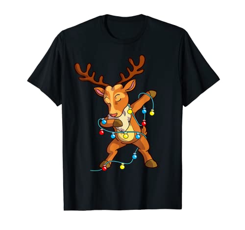 Christmas Dabbing Reindeer Kids Girls Boys Cute Xmas Deer T-Shirt Christmas Dabbing Reindeer Kids Girls Boys Cute Xmas Deer T-Shirt von Kids Christmas TShirts For Boys Girls Dab Reindeer