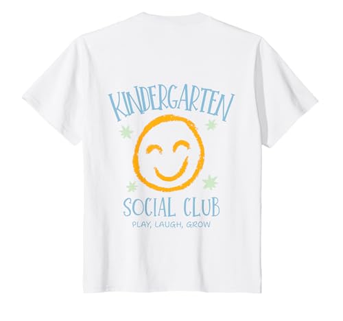 Kinder Kindergarten Social Club | Kindergartenkind ABC Backprint T-Shirt von Kids Designs - Kita Kindertagesstätte 123 Schule