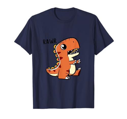 Kinder Dino Rawr Trex Cartoon Dinosaur Monster T-Shirt, Blau, S von Kids Dino Rawr Trex Cartoon Dinosaur Monster