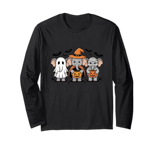 Lustiges Elefant Geist Hexe Mama Halloween Kostüm Jungen Mädchen Langarmshirt Lustiges Elefant Geist Hexe Mama Halloween Kostüm Jungen Mädchen Langarmshirt von Kids Elephant Halloween Toddler Tee