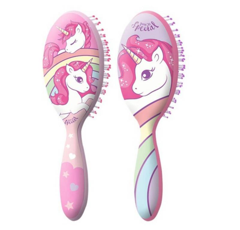 Kids Euroswan Haarbürsten-Set Sweet Einhorn Unicorn 2tlg. Kinder Bürstenset Haarbürste 21 x 6 cm, 2-tlg. von Kids Euroswan