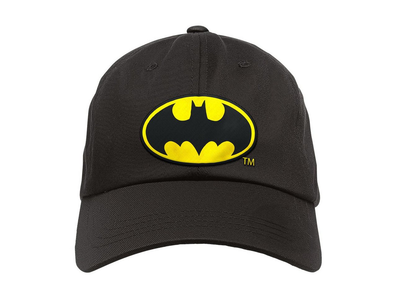 Kids-Fanshop Baseball Cap mit Batman (Logo) Stick für Kinder (1-15 J) Druckknopf zum einfachen lösen und einstellen von Kids-Fanshop