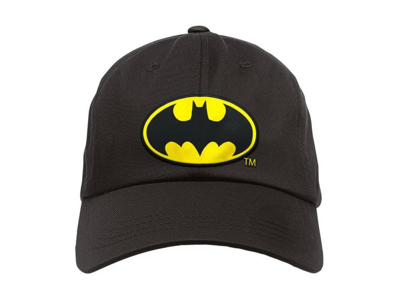 Kids-Fanshop Baseball Cap mit Batman (Logo) Stick für Kinder (1-15 J) Druckknopf zum einfachen lösen und einstellen von Kids-Fanshop