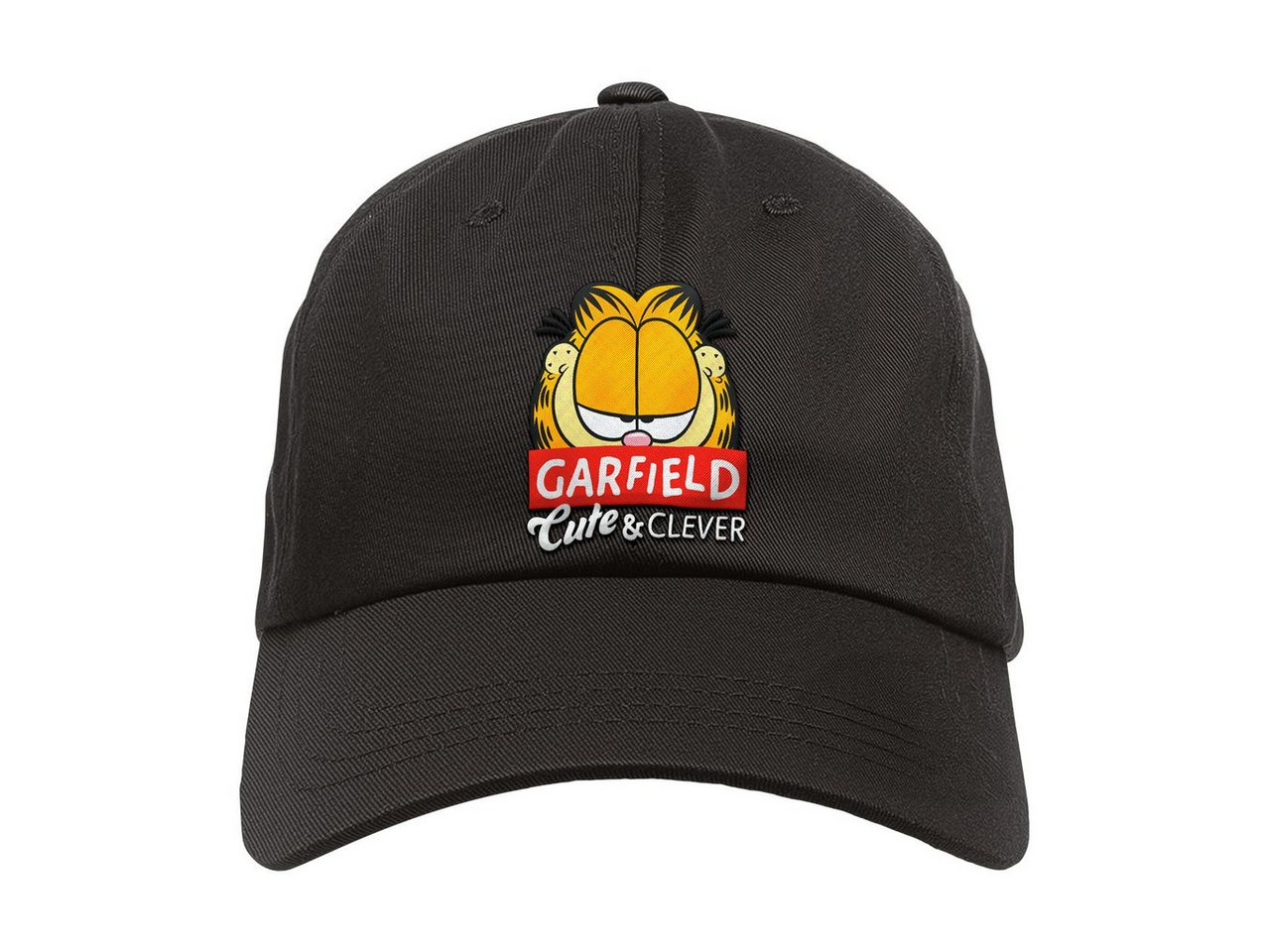 Kids-Fanshop Baseball Cap mit Garfield (Cute & Clever) Stick für Kinder (1-15 J) Druckknopf zum einfachen lösen und einstellen von Kids-Fanshop