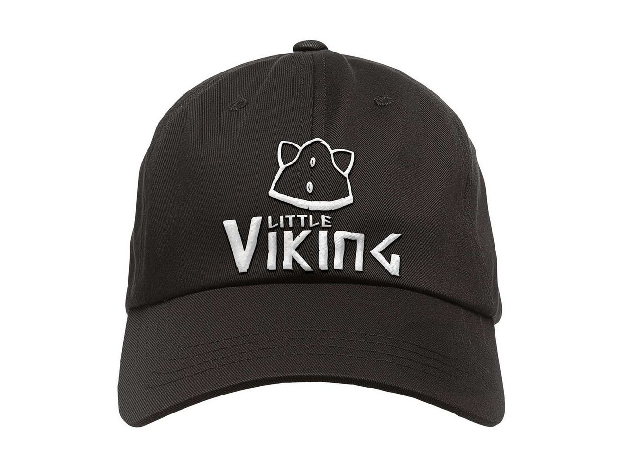 Kids-Fanshop Baseball Cap mit Little Viking Stick für Kinder (1-15 J) Druckknopf zum einfachen lösen und einstellen von Kids-Fanshop