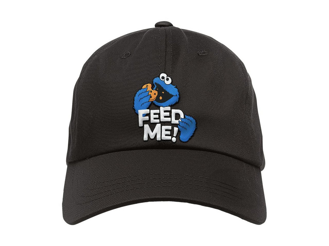 Kids-Fanshop Baseball Cap mit Sesamstraße (Feed Me) Stick für Kinder (1-15 J) Druckknopf zum einfachen lösen und einstellen von Kids-Fanshop
