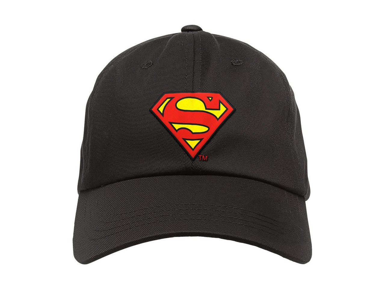 Kids-Fanshop Baseball Cap mit Superman (Symbol) Stick für Kinder (1-15 J) Druckknopf zum einfachen lösen und einstellen von Kids-Fanshop