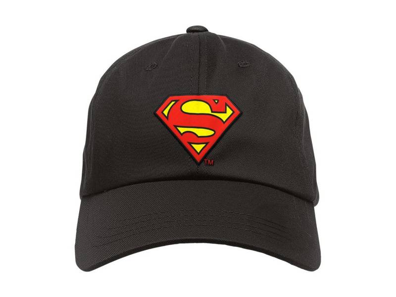 Kids-Fanshop Baseball Cap mit Superman (Symbol) Stick für Kinder (1-15 J) Druckknopf zum einfachen lösen und einstellen von Kids-Fanshop