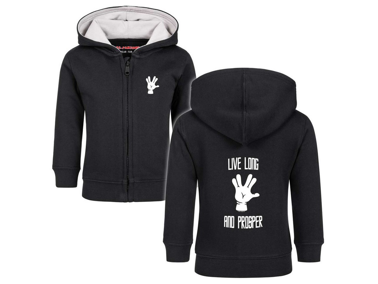 Kids-Fanshop Kapuzensweatjacke mit Live Long and Prosper Aufdruck für Babys (0–24 M) von Kids-Fanshop
