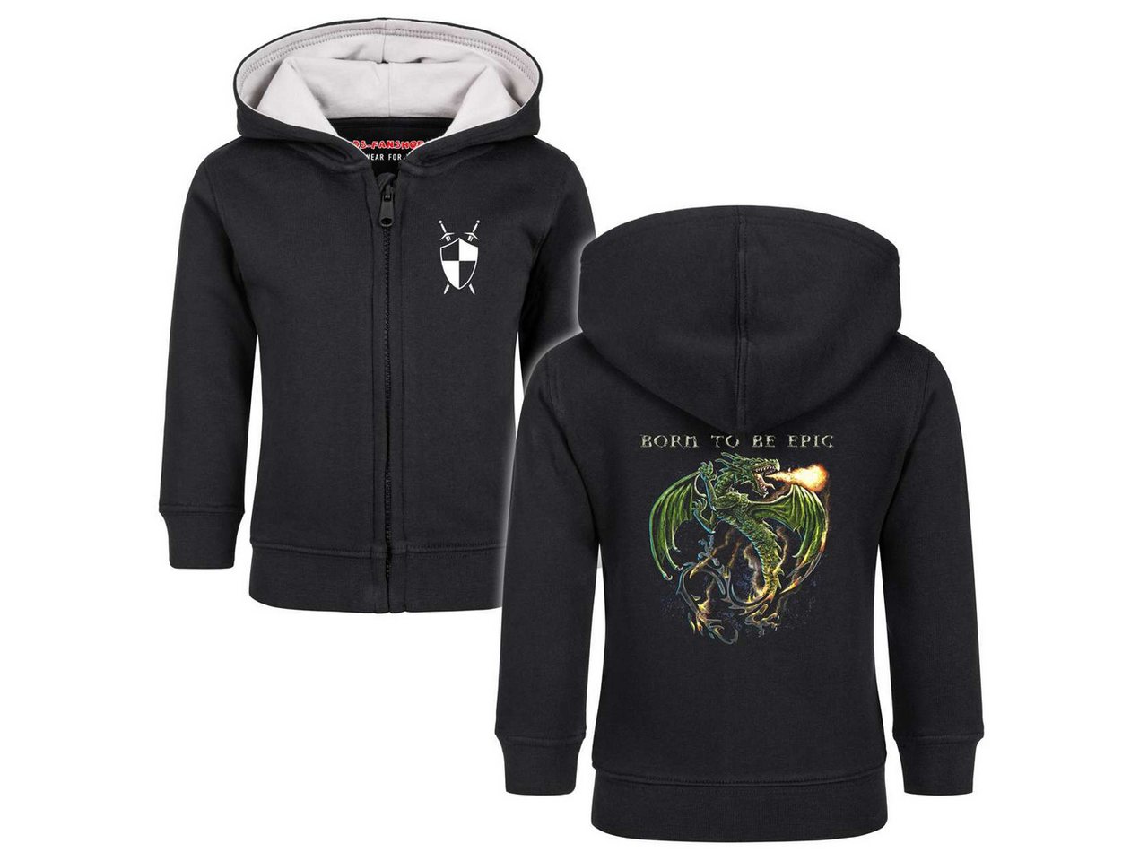 Kids-Fanshop Kapuzensweatjacke mit born to be epic Aufdruck für Babys (0–24 M) von Kids-Fanshop