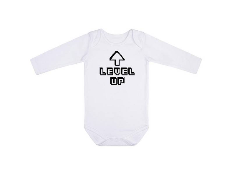 Kids-Fanshop Langarmbody mit Level Up Aufdruck für Babys (0–24 M) von Kids-Fanshop