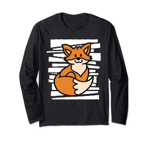 Cartoon Fox Kinder Fuchs Langarmshirt Cartoon Fox Kinder Fuchs Langarmshirt von Kids Fox Boys & Girls Motif